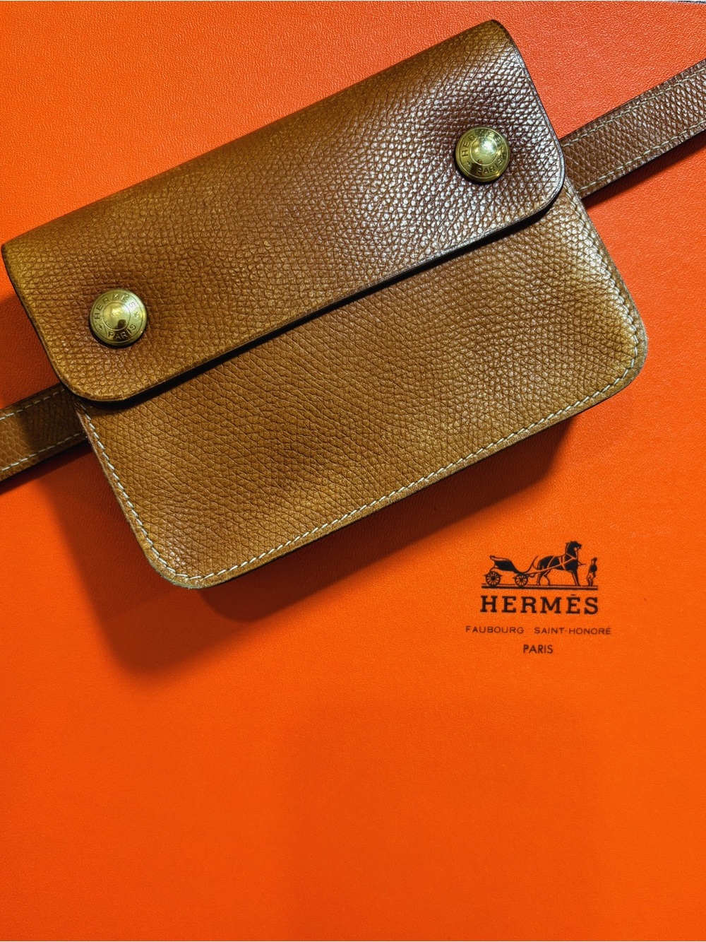 1984 Hermès Pochette Belt Bag / Fanny Pack in the iconic Hermès "Gold" VINTAGE - Picture 15 of 15
